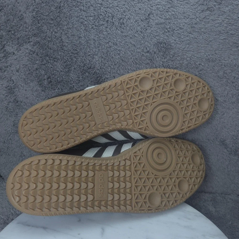 Adidas Samba Shoes Mens Size 11 Brown White Leather Gum Sole Soccer Sneakers